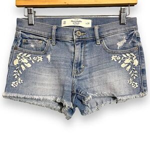 Abercrombie and Fitch Cut Off Shorts Embroidered
